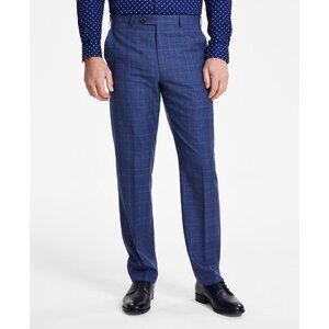 Michael Kors Men's Classic-Fit Stretch Wool-Blend Suit Pants Blue B4HP $190